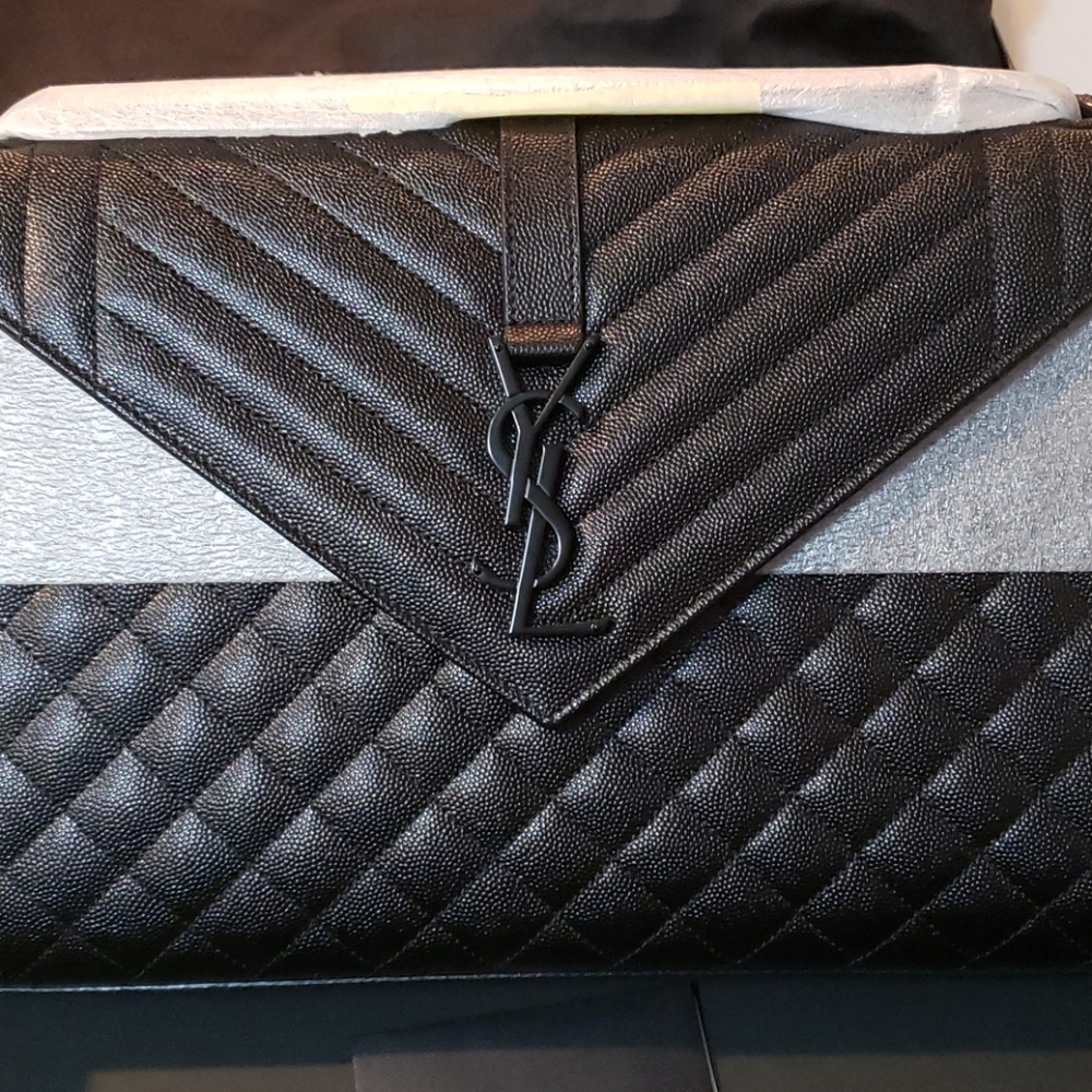 SOLD, SOLD SOLD COPY - COPY - YSL ENVELOPE LARGE BLACK BAG